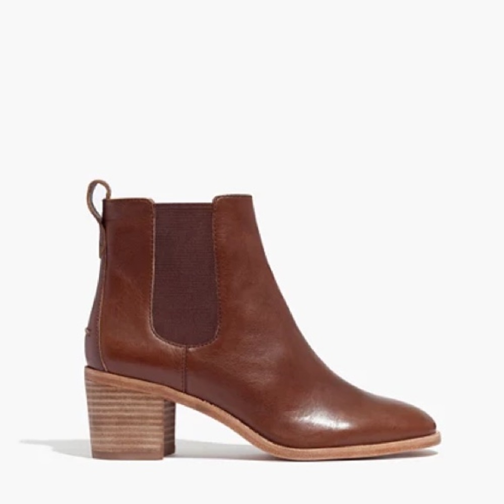 Madewell Brown Leather Chelsea Ankle Boots